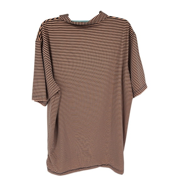 Peter Millar Summer Comfort Peach Navy Striped Performance Golf Polo Shirt - Picture 8 of 10